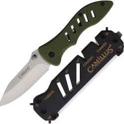 Couteau pliant Camillus Field acier 420 lame 70 mm - Vert