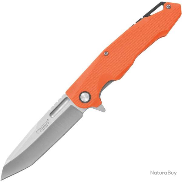 Couteau pliant Camillus Regent acier 420 lame tanto 95 mm - Orange
