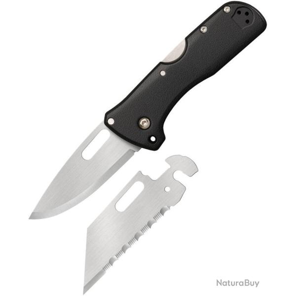 Couteau pliant Cold Steel Click-N-Cut acier 420J2 lame bowie - Noir