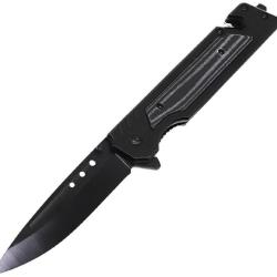 Couteau pliant ElitEdge 10-A116 acier 3Cr13 lame drop point - Noir