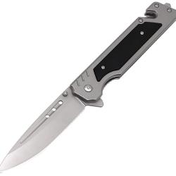 Couteau pliant ElitEdge 10-A116 acier 3Cr13 lame drop point - Gris