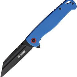Couteau pliant Falcon KSB5389 acier 8Cr13MoV lame 102 mm - Bleu