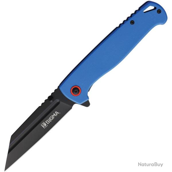 Couteau pliant Falcon KSB5389 acier 8Cr13MoV lame 102 mm - Bleu