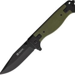 Couteau pliant Falcon Sigma KSB468 manche G10 &agrave; ouverture - Vert