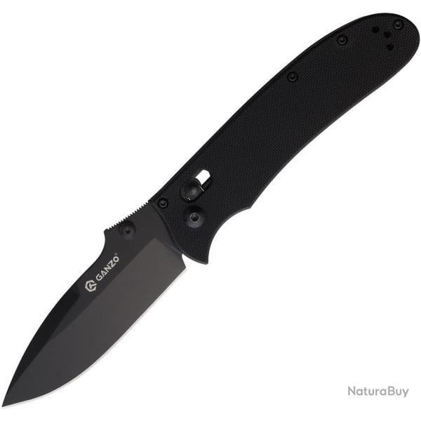 Couteau pliant Ganzo Knives G704 acier 440C lame drop point - Noir