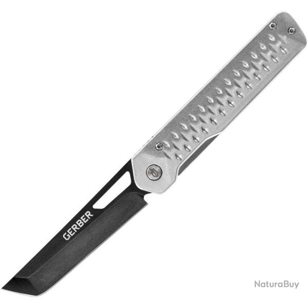 Couteau pliant Gerber Ayako acier 7Cr17MoV lame tanto 89 mm - Argent