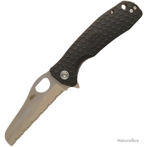 Couteau pliant Honey Badger Knives Large Rescue acier 8Cr13MoV - Noir
