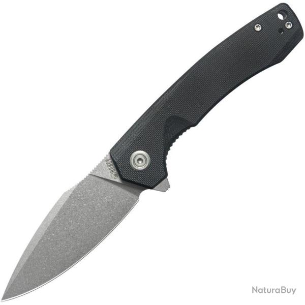 Couteau pliant Kubey Calyce acier 14C28N lame 89 mm manche G10 - Noir