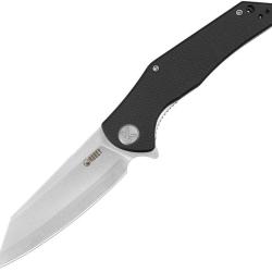 Couteau pliant Kubey Flash acier San Mai M2 lame tanto 95 mm - Noir