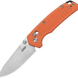 Couteau pliant Kubey Freki acier 14C28N lame drop point 80 mm - Orange