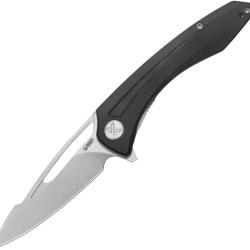 Couteau pliant Kubey Merced acier 14C28N lame 89 mm manche G10 - Noir