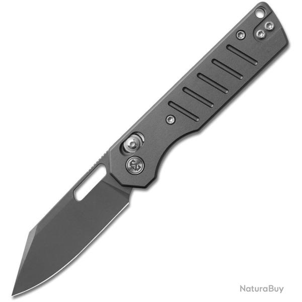 Couteau pliant Miguron Knives Gatov acier D2 lame clip point - Gris