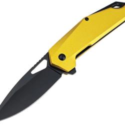 Couteau pliant MTech A2038 acier 3Cr13 lame 83 mm - Jaune