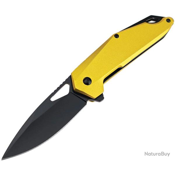 Couteau pliant MTech A2038 acier 3Cr13 lame 83 mm - Jaune