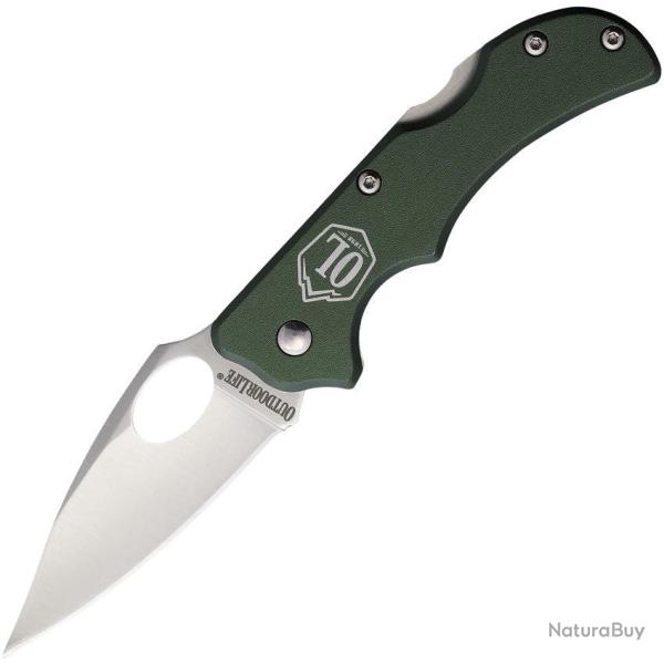 Couteau pliant Outdoor Life Summit lame 70 mm manche aluminium - Vert