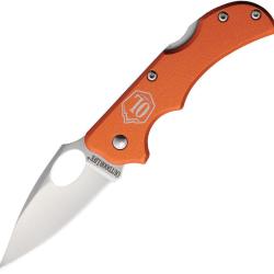 Couteau pliant Outdoor Life Summit lame 70 mm manche aluminium - Orange
