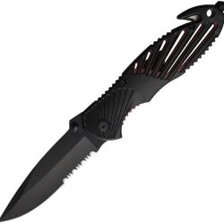 Couteau pliant S-TEC T20318 lame spear point 83 mm - Noir