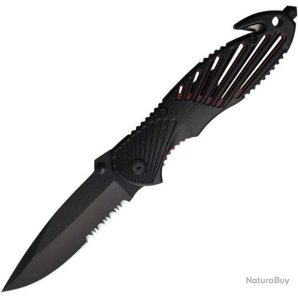 Couteau pliant S-TEC T20318 lame spear point 83 mm - Noir