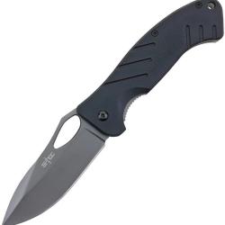 Couteau pliant S-TEC TS018 lame drop point 76 mm manche G10 - Noir
