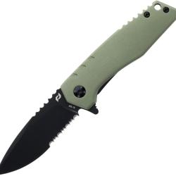 Couteau pliant Schrade Artillery acier AUS-10A lame 67 mm - Vert