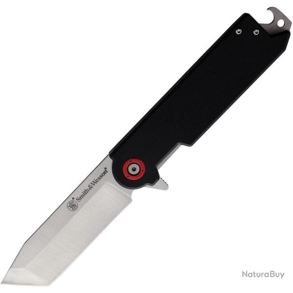 Couteau pliant Smith & Wesson Big Benji lame tanto 89 mm - Noir