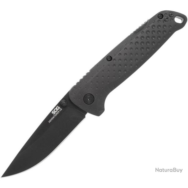 Couteau pliant SOG Adventure acier 5Cr15MoV lame 76 mm - Noir