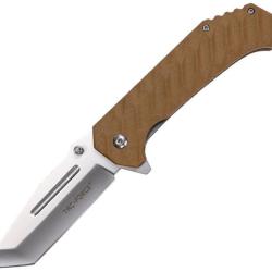 Couteau pliant Tac Force TF-2012 acier 3Cr13 lame tanto 92 mm - Marron