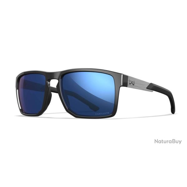 Lunettes de protection Wiley X WX Apex ANSI Z87.1 verres polaris�s Captivate miroir noir brillant - 