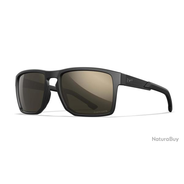 Lunettes de protection Wiley X WX Apex ANSI Z87.1 verres polaris�s Captivate miroir noir mat - Noir 