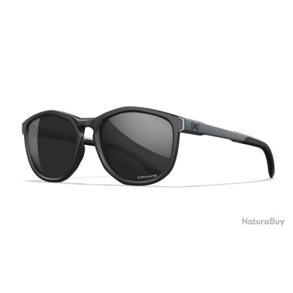 Lunettes de protection Wiley X WX Bravo ANSI Z87.1 verres - Noir et gris graphite / Captivate Black 