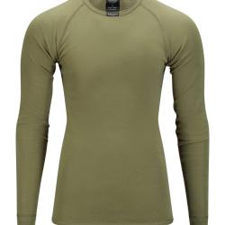 Maillot de corps manches longues Brynje Classic laine m&eacute;rinos - Vert olive / M