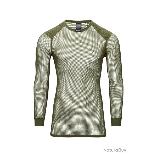 Maillot de corps r�sille manches longues Brynje Wool Thermo - Vert olive / S
