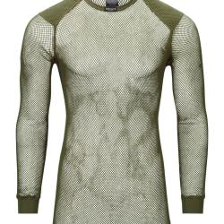 Maillot de corps r&eacute;sille manches longues Brynje Wool Thermo - Vert olive / XXL