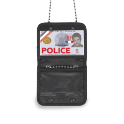 Porte-carte de cou GK Pro en polyamide 10,8 cm de large - Noir