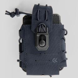 Porte-menottes GK Dutycall &agrave; rabat sur platine MOLLE - Bleu Marine