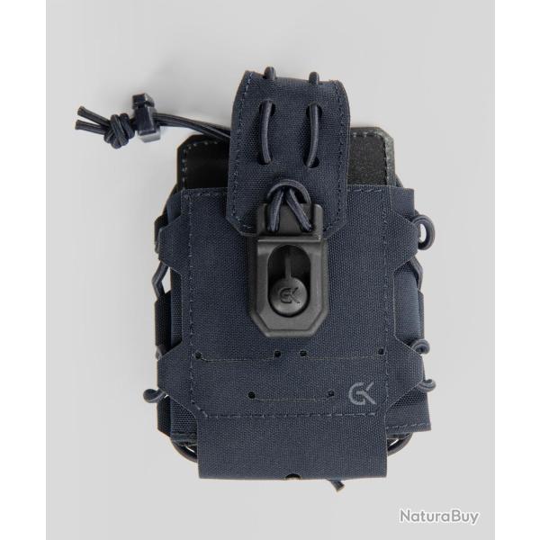 Porte-menottes GK Dutycall � rabat sur platine MOLLE - Bleu Marine