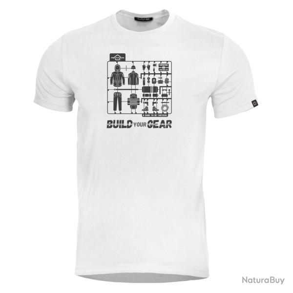 T-shirt Pentagon Ageron Build Your Gear 190 g/m� coton fil� - Blanc / 2XL