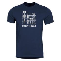 T-shirt Pentagon Ageron Build Your Gear 190 g/m&sup2; coton fil&eacute; - Bleu nuit / 2XL