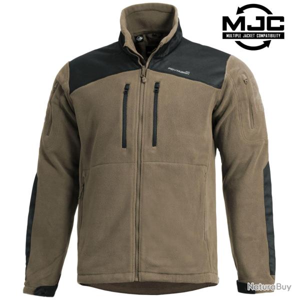 Veste polaire Pentagon Nestor 320 g/m� MJC col montant usage - Coyote / M