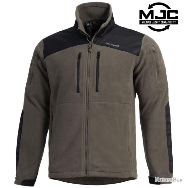 Veste polaire Pentagon Nestor 320 g/m� MJC col montant usage - Brun gris RAL 7013 / XL