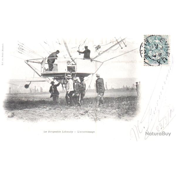 Carte postale ancienne - Dirigeable Lebaudy - L'atterrissage -N�8832