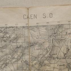 carte CAEN &eacute;tat-major mod&egrave;le 1889 troupe d'occupation Normandie 1944