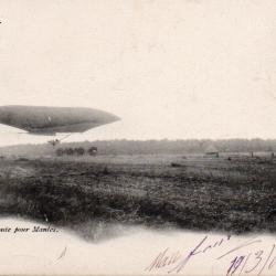 Carte postale ancienne Mantes Dirigeable Lebaudy 1904 -N&deg;8834