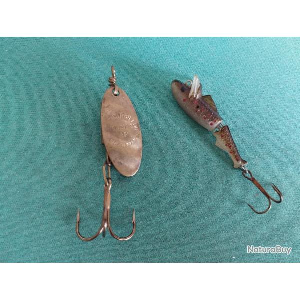 RARE ANCIEN CUILLER TOURBILLON SUEDOIS POISSON NAGEUR CELLULO�D MANUFRANCE