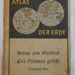 Atlas Erde dat&eacute; 1941 - troupe d'occupation Normandie 1944 - d'&eacute;poque WWII