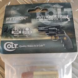 Lot 12 douilles "PYTHON SHELLS" pour R&eacute;plique Colt Python 357 magnum calibre 4.5 mm (licence Umarex)