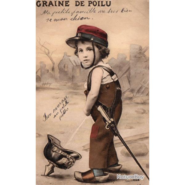 Carte postale ancienne Graine de Poilu n�1068 - N�8838