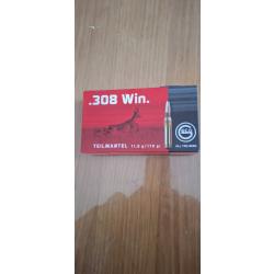 GECOboite neuve de 20 munitions cal 308 demi blind&eacute;e 170grains vendu par poudrenoirepro