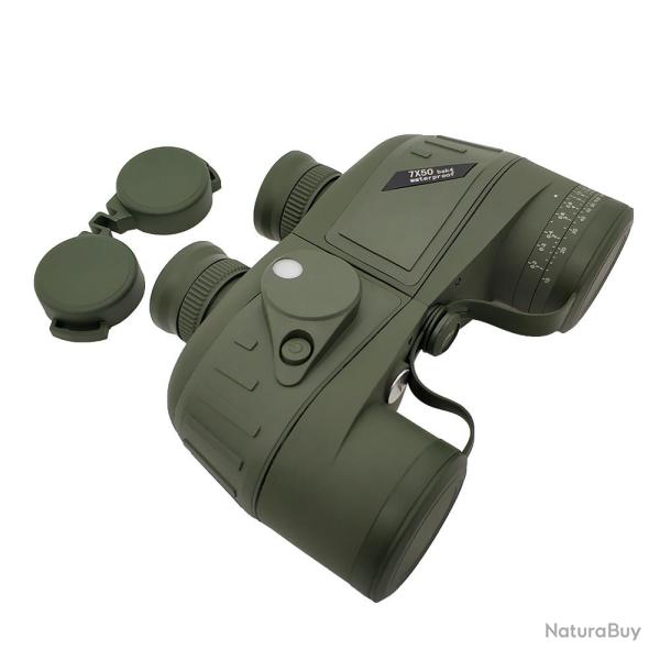 JUMELLES 7X50 ETANCHES AVEC BOUSOLE Vert