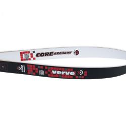 Branches recurve Core Verve bois et fibre de verre Black & white 66" (34 lbs) si poign&eacute;e 24" - 62